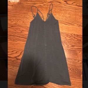 navy blue strappy dress